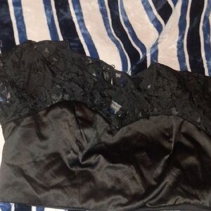 torrid Black Satin Lace Bandeau